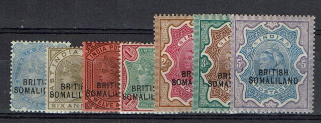 Image of Somaliland Protectorate SG 18/24 VLMM British Commonwealth Stamp